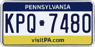 PA license plate KPQ7480