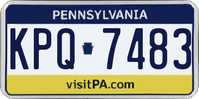 PA license plate KPQ7483
