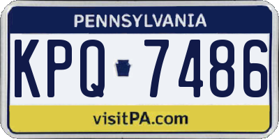 PA license plate KPQ7486
