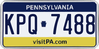 PA license plate KPQ7488