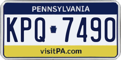 PA license plate KPQ7490