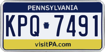 PA license plate KPQ7491