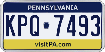 PA license plate KPQ7493
