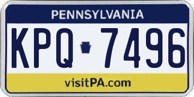 PA license plate KPQ7496