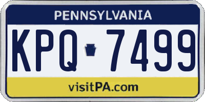 PA license plate KPQ7499