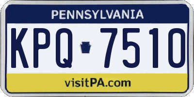 PA license plate KPQ7510