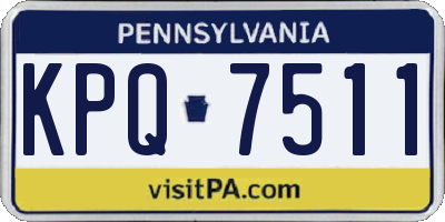 PA license plate KPQ7511