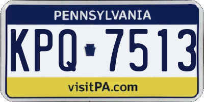 PA license plate KPQ7513