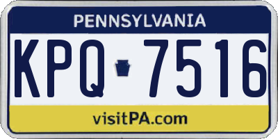 PA license plate KPQ7516