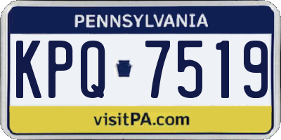 PA license plate KPQ7519