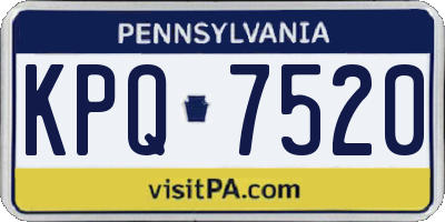 PA license plate KPQ7520
