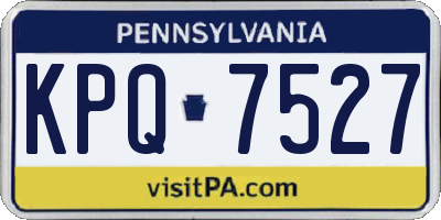 PA license plate KPQ7527