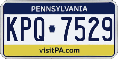 PA license plate KPQ7529