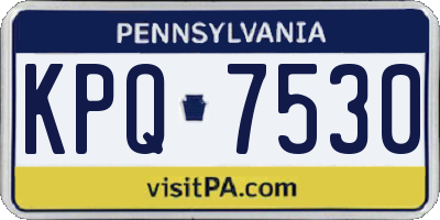 PA license plate KPQ7530