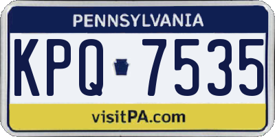 PA license plate KPQ7535