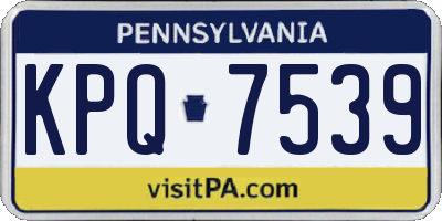 PA license plate KPQ7539