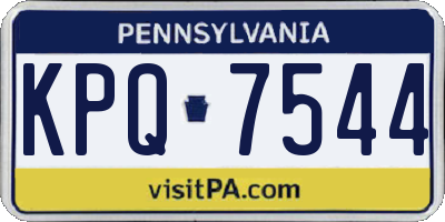 PA license plate KPQ7544
