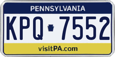 PA license plate KPQ7552