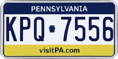 PA license plate KPQ7556