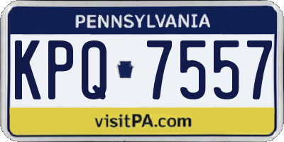 PA license plate KPQ7557
