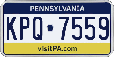 PA license plate KPQ7559