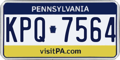 PA license plate KPQ7564