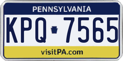 PA license plate KPQ7565