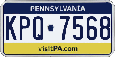 PA license plate KPQ7568
