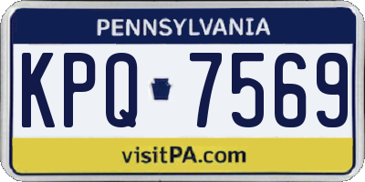PA license plate KPQ7569