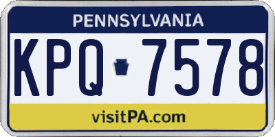 PA license plate KPQ7578
