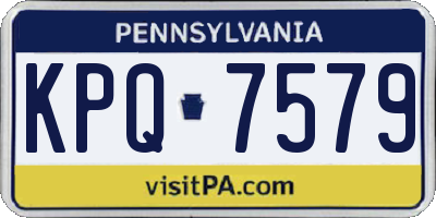 PA license plate KPQ7579