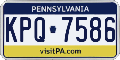 PA license plate KPQ7586