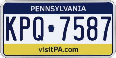 PA license plate KPQ7587