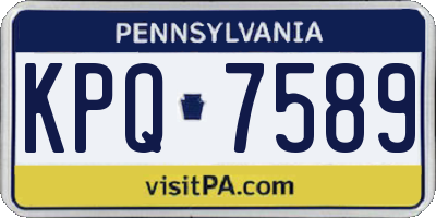 PA license plate KPQ7589