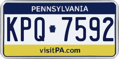 PA license plate KPQ7592