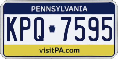PA license plate KPQ7595