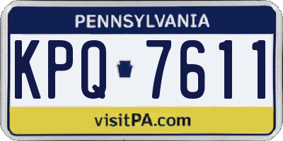 PA license plate KPQ7611