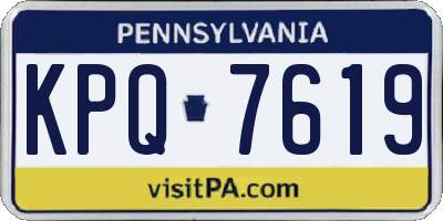 PA license plate KPQ7619