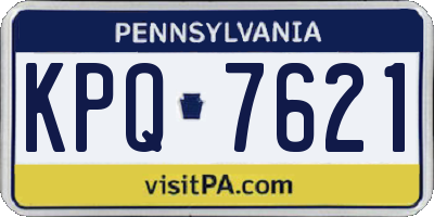 PA license plate KPQ7621