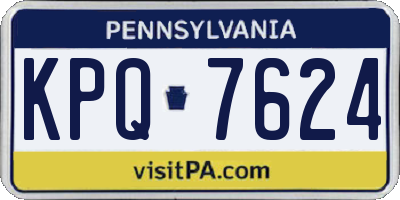 PA license plate KPQ7624