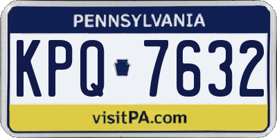 PA license plate KPQ7632