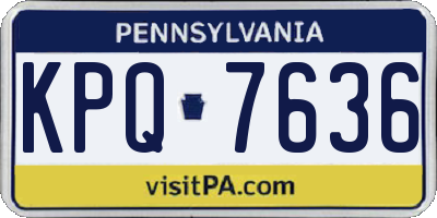 PA license plate KPQ7636