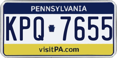 PA license plate KPQ7655