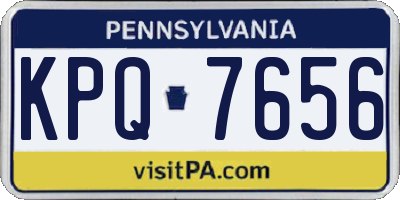 PA license plate KPQ7656