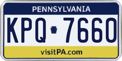 PA license plate KPQ7660