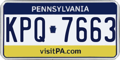 PA license plate KPQ7663