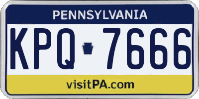 PA license plate KPQ7666