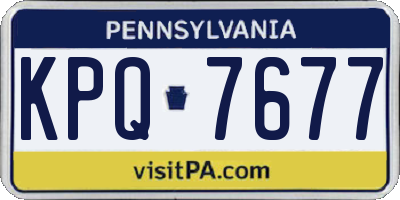 PA license plate KPQ7677