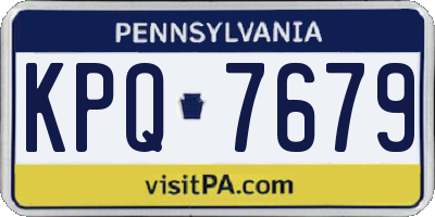PA license plate KPQ7679