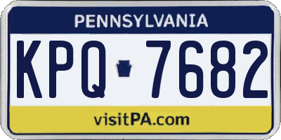 PA license plate KPQ7682